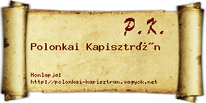 Polonkai Kapisztrán névjegykártya
